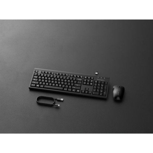 Tastatur Kensington KM270 EQ Membran kabellos wiederaufladbar mit leisem Maus
