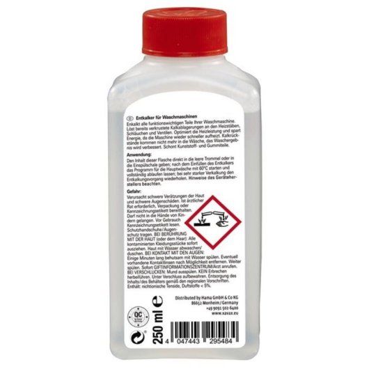 Entkalker Hama 111724 für Waschmaschine 250 ml