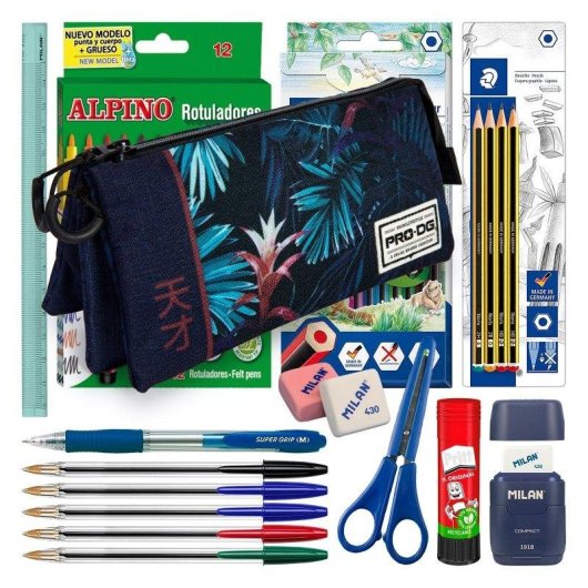 Estuche Escolar Triple Karactermania PRODG Tokyo con 40 Utensilios