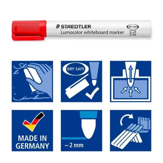 Staedtler Lumocolor - Set 4 Marcadores para Quadro Branco