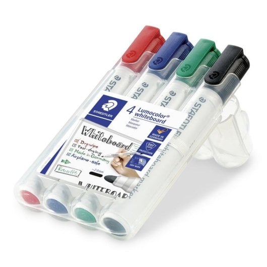 Staedtler Lumocolor - Set 4 Marcadores para Quadro Branco