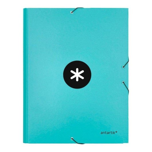 Cartella Scolastica A4 Antartik con 3 Scomparti e Chiusura Elastica Menta