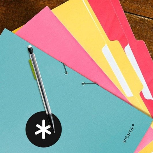 Cartella Scolastica A4 Antartik con 3 Scomparti e Chiusura Elastica Menta