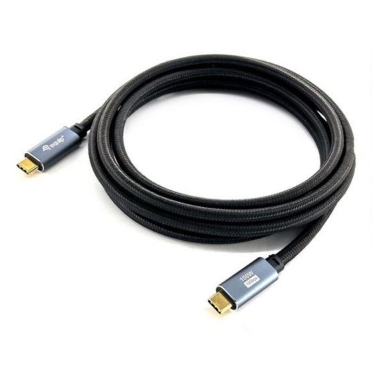 Cable USB 3.2 Gen 2 C a C Equip 3 m Negro 100 W PD 10 Gbps