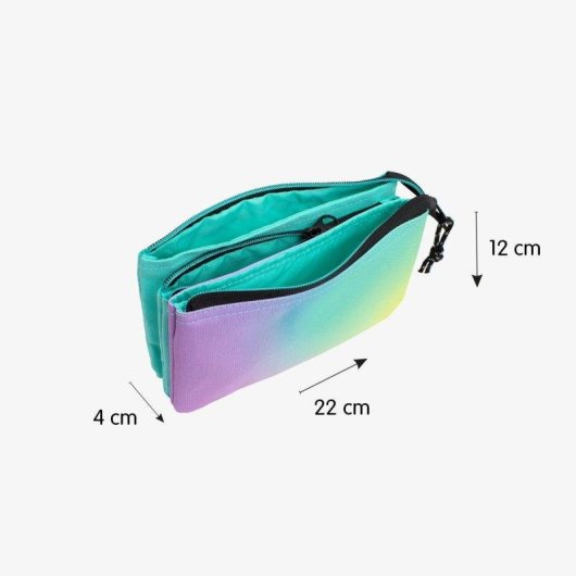 Estuche 5 Compartiments Milan Sunset Turquoise