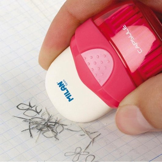 Goma de borrar y cepillo Milan Eraser & Brush Diseño Capsule