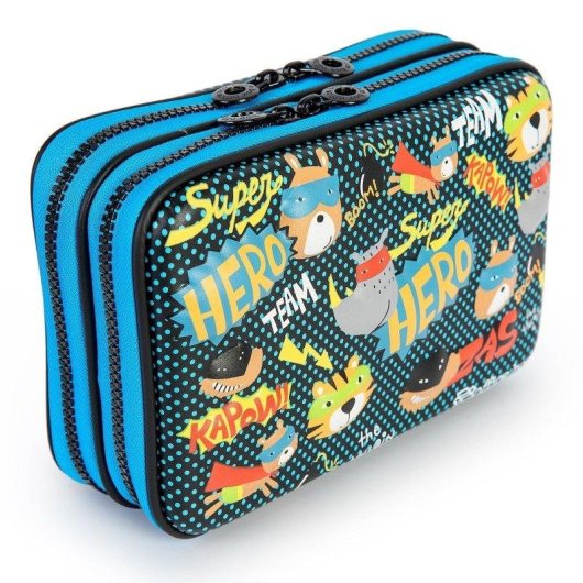 Astuccio Plumier 3D Magic Officebox Hero Turquesa