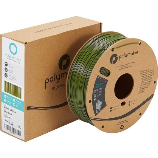 Filamento ASA Polymaker PF01009 Verde 1,75 mm 1 kg Alta Resistencia