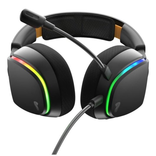 Auriculares Glorious GHS Eternal RGB com cabo USB-C gaming microfone destacável RGB preto