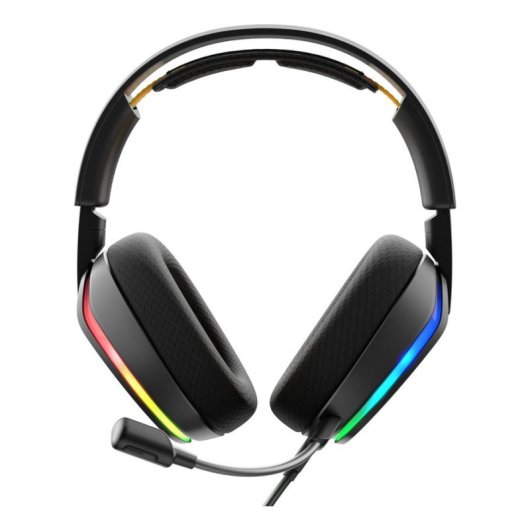 Auriculares Glorious GHS Eternal RGB com cabo USB-C gaming microfone destacável RGB preto