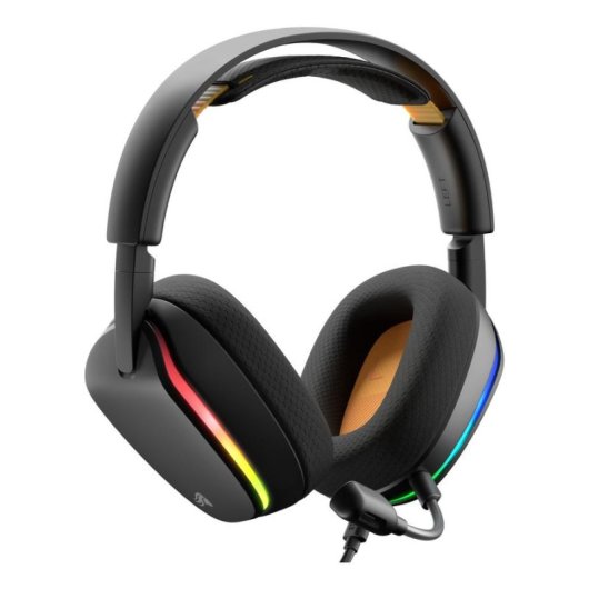 Auriculares Glorious GHS Eternal RGB com cabo USB-C gaming microfone destacável RGB preto