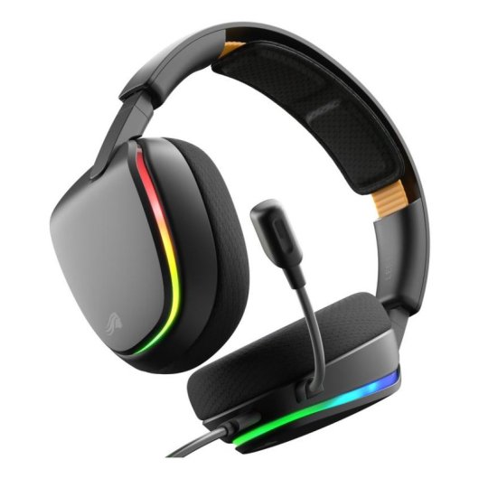 Auriculares Glorious GHS Eternal RGB com cabo USB-C gaming microfone destacável RGB preto