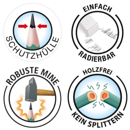 Lápiz Hexagonal de Grafito HB/2 BIC Evolution Sin Madera