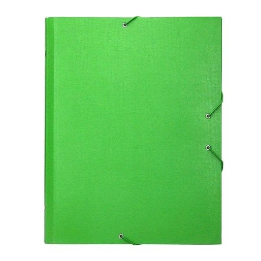 Cartella Classificatrice Liderpapel Formato Folio Prolungato Chiusura Gomma Cartone Verde Chiaro