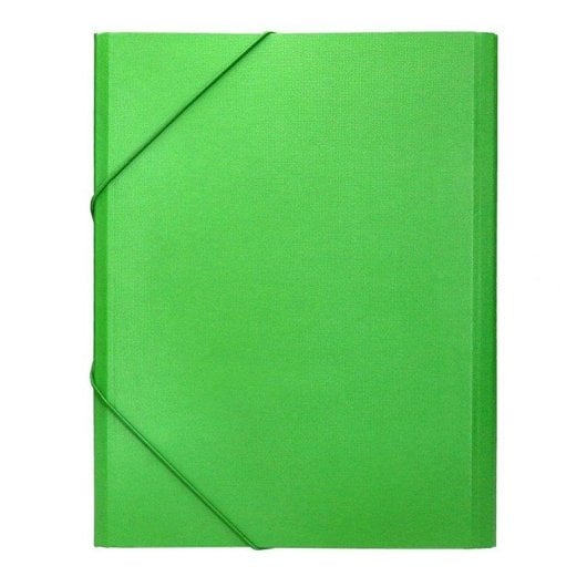 Cartella Classificatrice Liderpapel Formato Folio Prolungato Chiusura Gomma Cartone Verde Chiaro