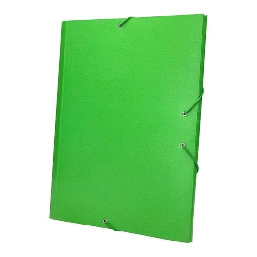 Cartella Classificatrice Liderpapel Formato Folio Prolungato Chiusura Gomma Cartone Verde Chiaro