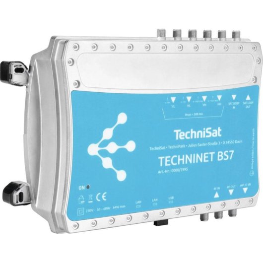 Récepteur Satellite Modular TechniSat TechniNet BS7 Bleu Argent