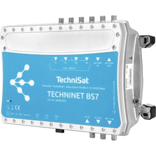 Récepteur Satellite Modular TechniSat TechniNet BS7 Bleu Argent