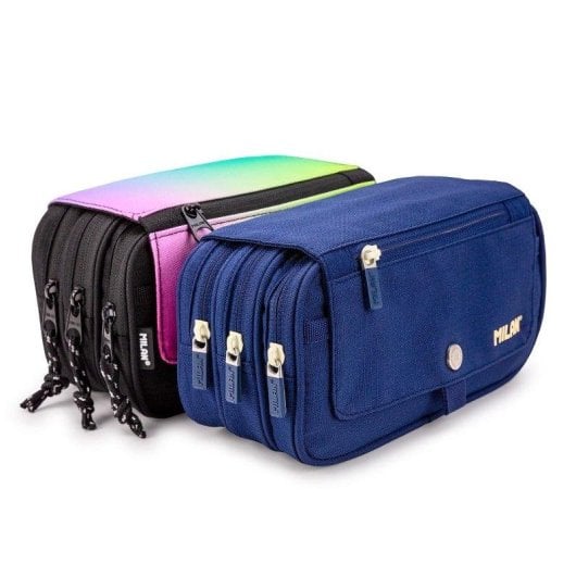 Schultasche Triple Milan Sunset mit 4 Reißverschlüssen