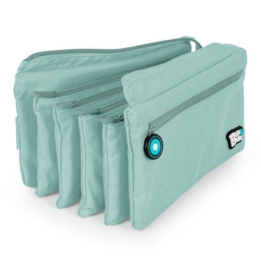 Estuche Escolar Cuádruple Grafoplas Bitsbobs con 40 Utensilios Incluidos Azul Soft