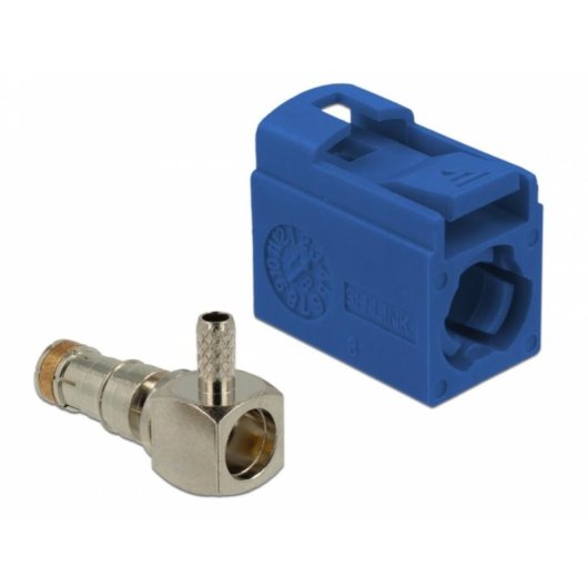 Conector Delock FAKRA C Macho 90° Azul Conector Coaxial