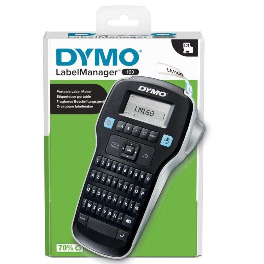 Imprimante transfert thermique DYMO LabelManager 160 AZERTY avec écran LCD et piles AAA