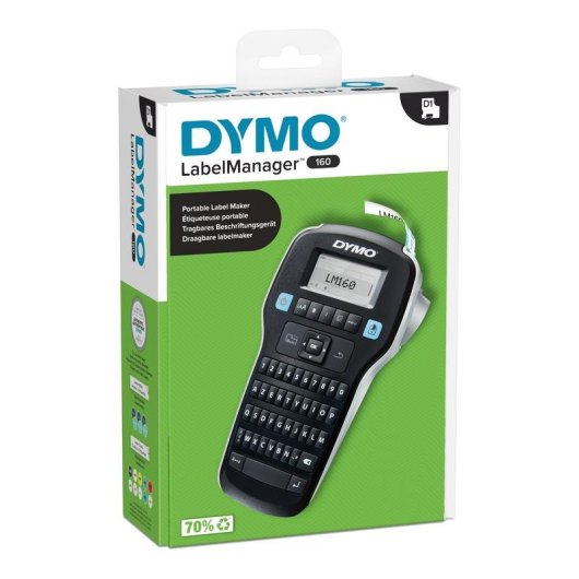 Imprimante transfert thermique DYMO LabelManager 160 AZERTY avec écran LCD et piles AAA