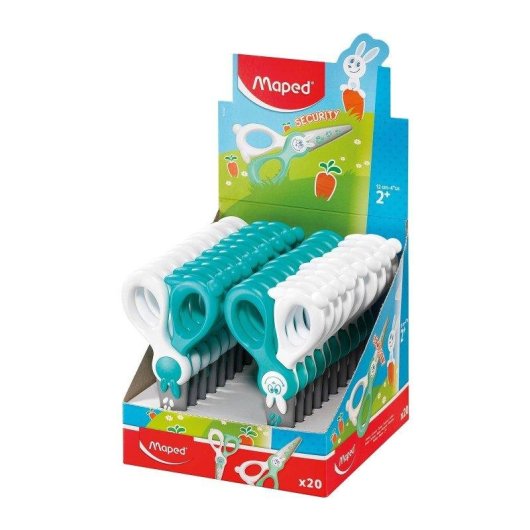 Forbici per bambini Maped Kidikut 12 cm con lame in fibra di vetro