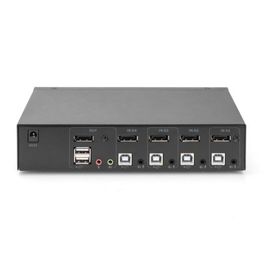 Conmutador KVM Digitus 4x1 DisplayPort 4K 60Hz USB