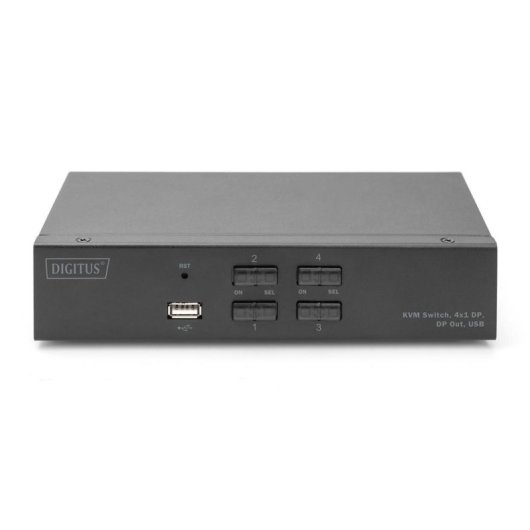 Conmutador KVM Digitus 4x1 DisplayPort 4K 60Hz USB