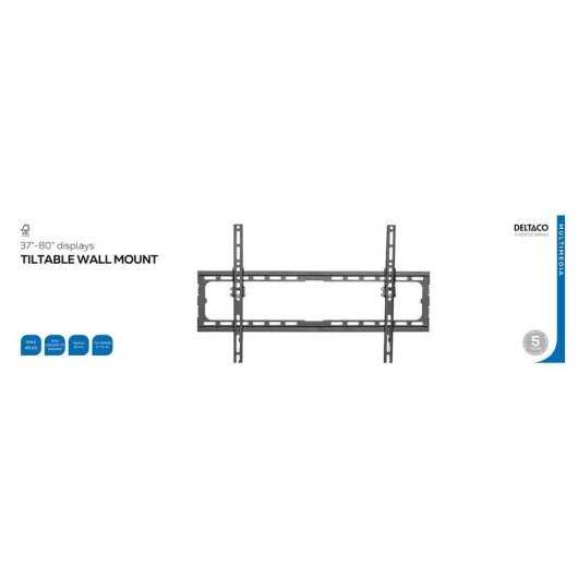 Deltaco ARM-524-B TV Wandhalterung 37 bis 80" VESA 200x200 bis 600x400 Max 45Kg