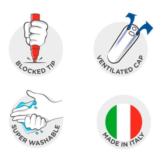 Carioca - Scatola di 12 Pennarelli Lavabili a Acqua Edizione Joy