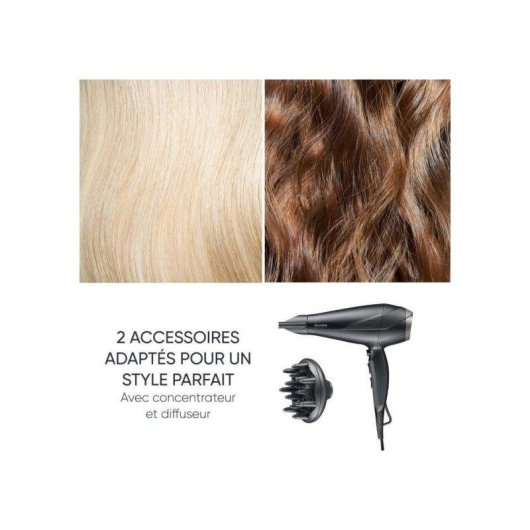 Phon Ionico Severin HT0167 2300W 3 Temperature 2 Velocità Diffusore Concentratore Nero Argento