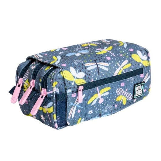 Estuche Portatodo Triple Grafoplás Bits and Bobs Design Dragon Fly