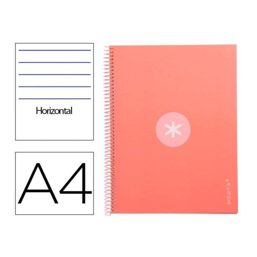 Quaderno A4 Antartik a spirale con copertina rigida e banda colorata