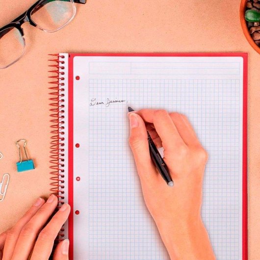 Quaderno A4 Antartik a spirale con copertina rigida e banda colorata