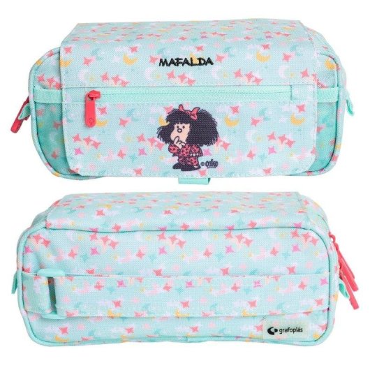 Estuche Escolar Triple Grafoplás ColePack EcoDesign con Material Incluido y Tres Cremalleras
