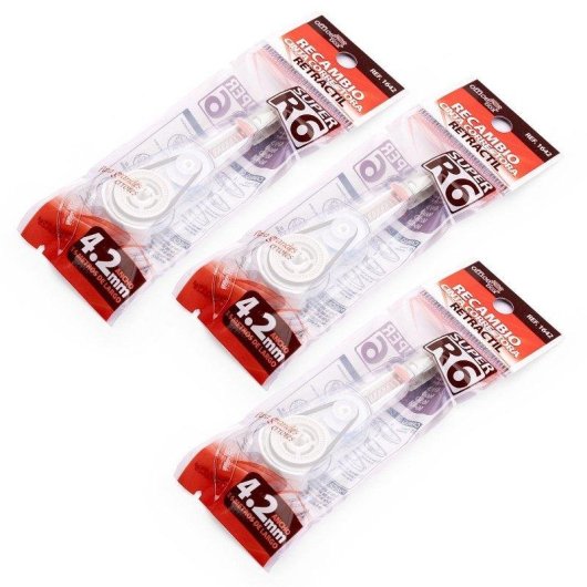 Pack 3 Ricambi Nastro Correttivo SDI Super R6 4.2 mm