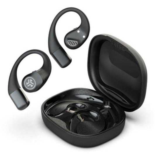 Auriculares JLab Epic Open Sport sans fil Bluetooth 5.4 avec réduction de bruit, LDAC et charge sans fil, noir