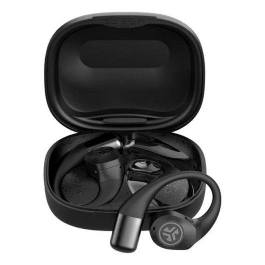 Auriculares JLab Epic Open Sport sans fil Bluetooth 5.4 avec réduction de bruit, LDAC et charge sans fil, noir