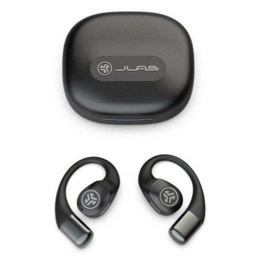 Auriculares JLab Epic Open Sport sans fil Bluetooth 5.4 avec réduction de bruit, LDAC et charge sans fil, noir