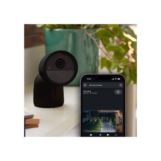 Câmera de vigilância Philips Hue Secure 2K Visão Noturna Interna e Externa Áudio Bidirecional