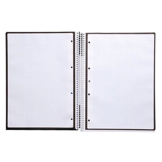 Quaderno Antartik A4 copertina rigida nero con banda colorata