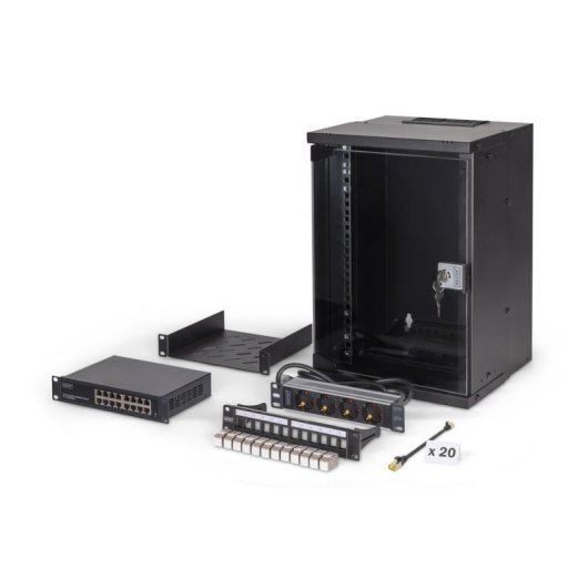 Armadio Rack Digitus SOHO Pro 9U 254 mm (10") a Muro Nero