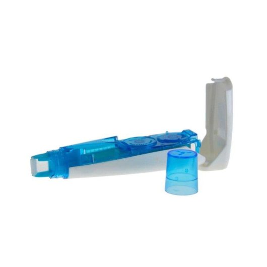 Office Box - Nastro adesivo ricaricabile blu con coperchio protettivo