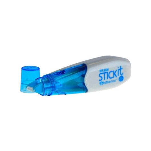Office Box - Nastro adesivo ricaricabile blu con coperchio protettivo