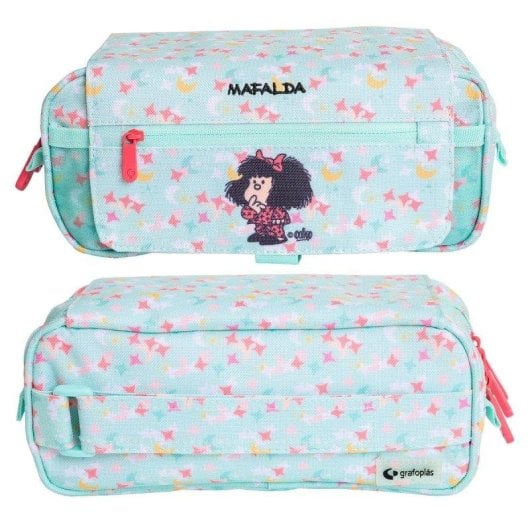 Estuche Escolar Triple Grafoplás Design con Material Incluido Mafalda Pijama