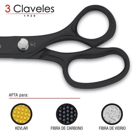 Forbici Multiuso Professionali 3 Claveles 20 cm - 8 pollici