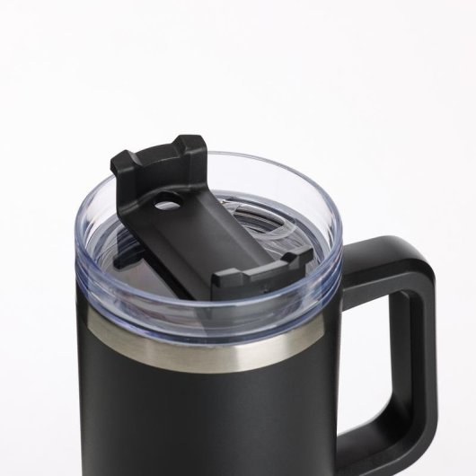 Cálice de viagem Muitomas Travelmug 900 ml Preto Aço Inoxidável Dupla Parede