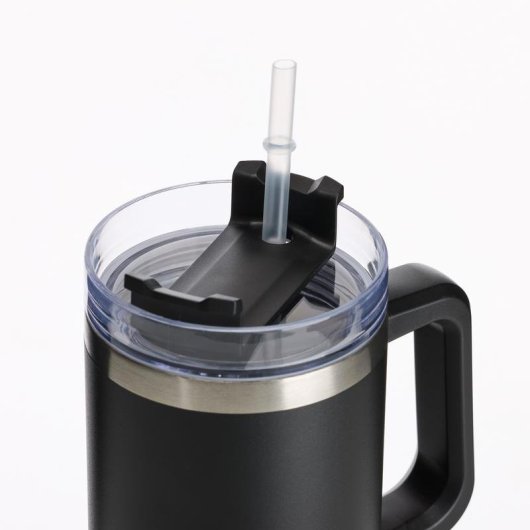 Cálice de viagem Muitomas Travelmug 900 ml Preto Aço Inoxidável Dupla Parede